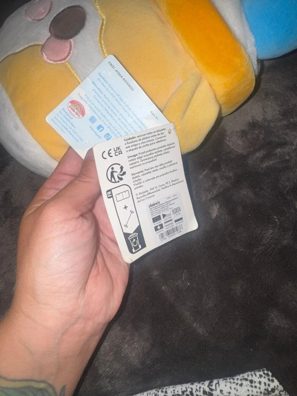 Cuddle Barn Mooshakes Banana Mooshake Plush Toy Yellow Soft Plush